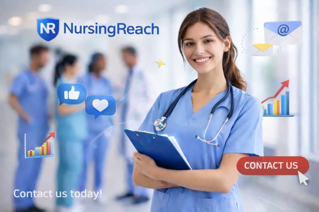 Smiling nurse in hospital corridor